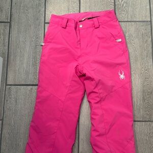 Big Kids Size 12 Youth Spyder Pink Snow Pants